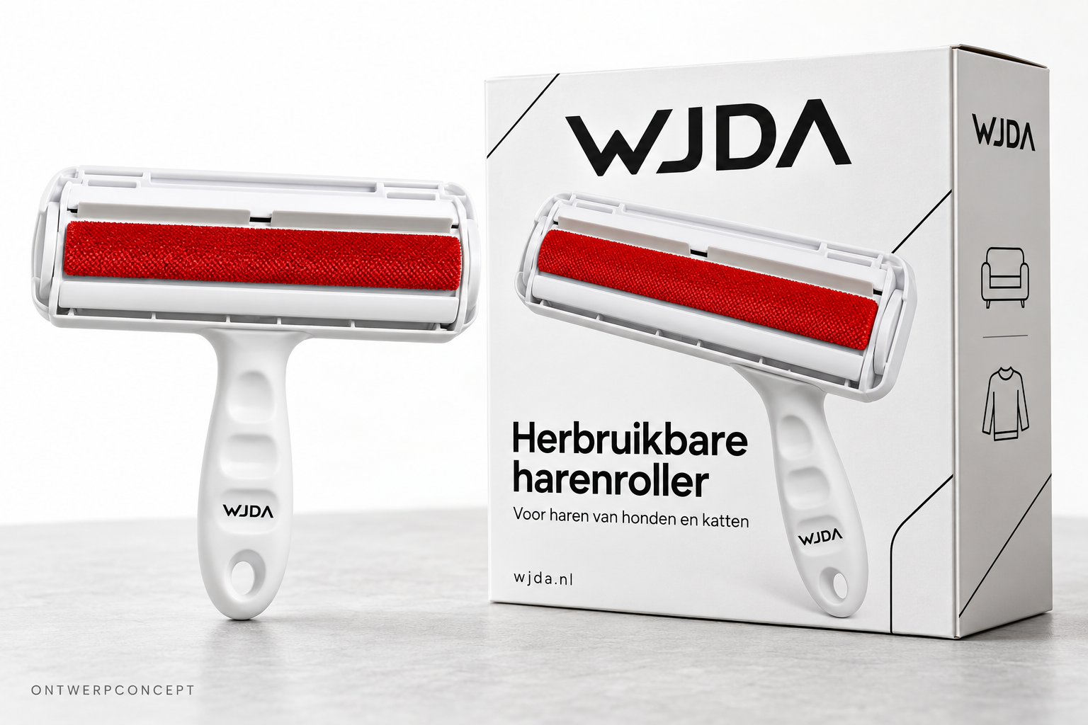 WJDA herbruikbare harenroller met verpakkingsconcept